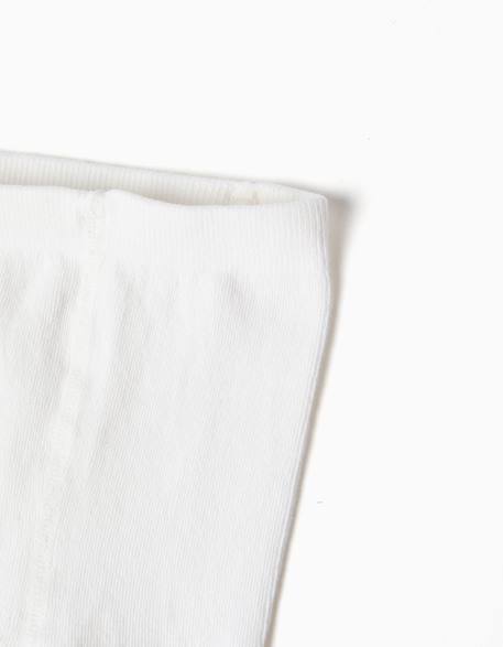 Collants unis en maille anti-bouloche Blanc 2 - vertbaudet enfant 