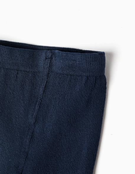 Collants unis de maille anti-bouloche Bleu foncé 2 - vertbaudet enfant 