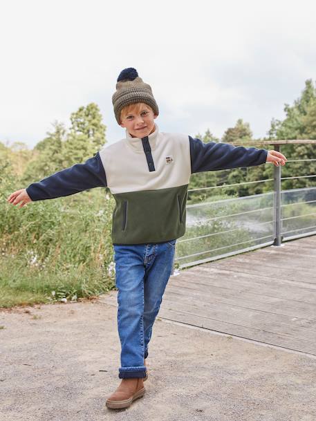 Sweat polaire garçon manches longues vert 8 - vertbaudet enfant 