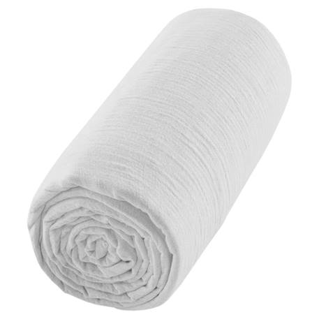 Drap housse uni en gaze de coton Beige+Blanc+Bleu+Camel+Écru+Gris+Terracotta+Vert de gris+Vert eucalyptus+Vieux rose 30 - vertbaudet enfant 