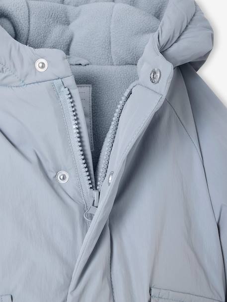 Doudoune bébé à capuche doublée polaire bleu glacier 3 - vertbaudet enfant 