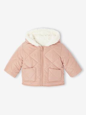 VERTBAUDET Doudoune Sans Manches Réversible à Capuche Fille - Matelassé Et Imitation Fourrure