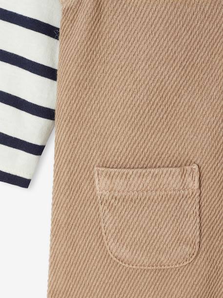 Ensemble T-shirt + combinaison rayé noix de pécan 6 - vertbaudet enfant 