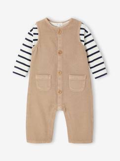 -Ensemble T-shirt + combinaison rayé