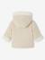 Manteau bébé en drap de laine irisé avec doublure en fausse fourrure beige chiné 3 - vertbaudet enfant 