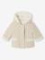 Manteau bébé en drap de laine irisé avec doublure en fausse fourrure beige chiné 1 - vertbaudet enfant 