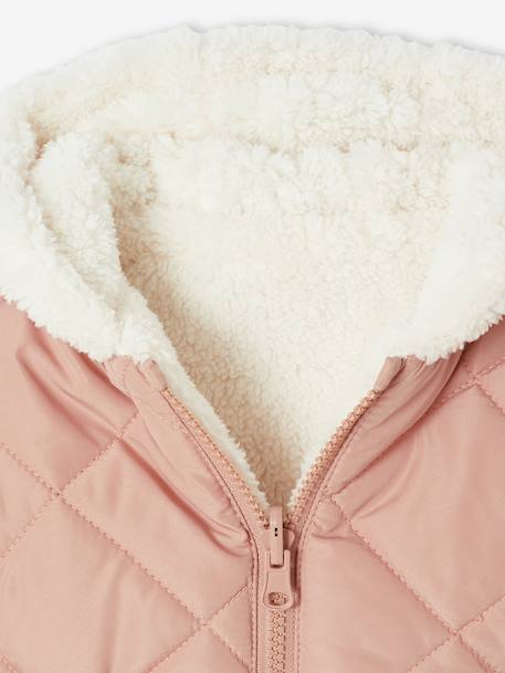 Doudoune bébé réversible vieux rose 5 - vertbaudet enfant 