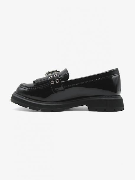 Mocassins à franges Noir+Rouge 4 - vertbaudet enfant 