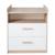 Commode à langer 2 tiroirs 1 niche CABANE Blanc - chêne 3 - vertbaudet enfant 