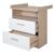 Commode à langer 2 tiroirs 1 niche CABANE Blanc - chêne 4 - vertbaudet enfant 