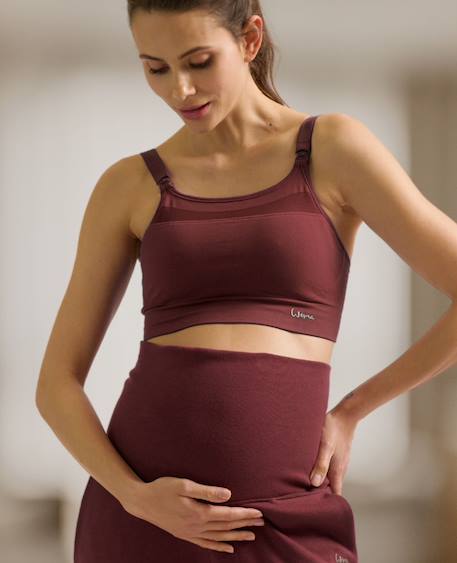 Brassière de sport de grossesse et d'allaitement woma Bleu electrique+Prune 11 - vertbaudet enfant 
