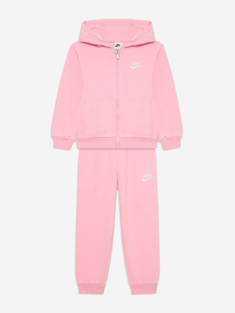 Ensemble 2 pièces gilet à capuche et bas Rose 1 - vertbaudet enfant 