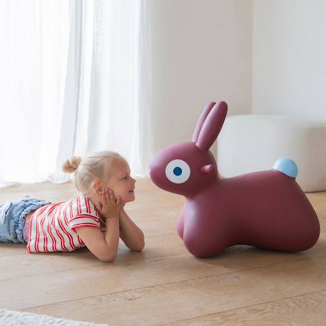 Ballon sauteur hoppi lapin bleu Beige, blanc+Bleu+Bordeaux 13 - vertbaudet enfant 
