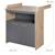 Commode à langer 2 portes 1 niche ANNA Anthracite - chêne kent 5 - vertbaudet enfant 