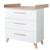 Commode à langer 3 tiroirs LEON Blanc - chêne othello 1 - vertbaudet enfant 