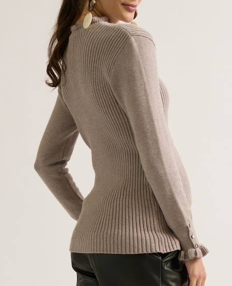 Pull de grossesse et allaitement dorothée Ivoire+Taupe 10 - vertbaudet enfant 