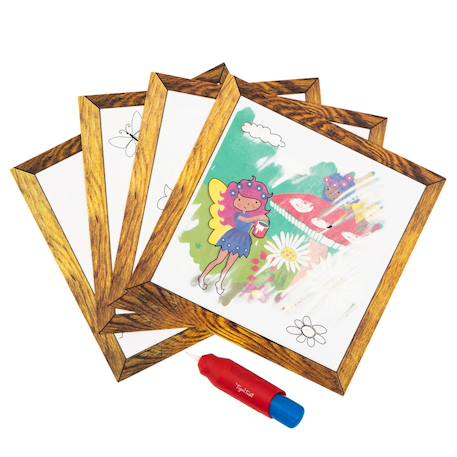 Peinture magique réutilisable jardin des fées Jardin des fées, rose 2 - vertbaudet enfant 