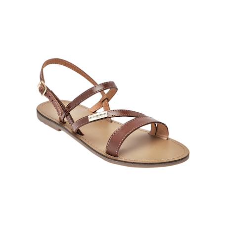 Sandales en cuir  à brides Noir+Or+Tan 11 - vertbaudet enfant 