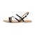 Sandales en cuir  à brides Noir+Or+Tan 2 - vertbaudet enfant 