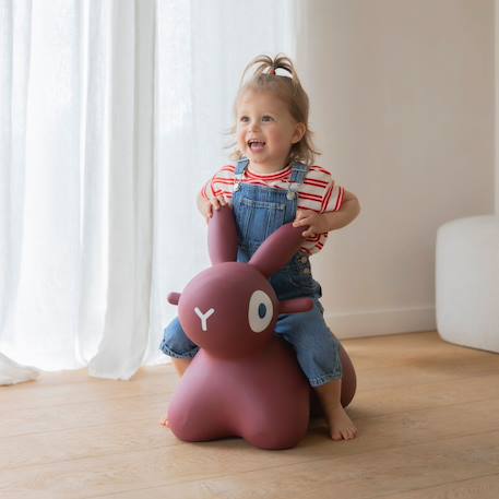 Ballon sauteur hoppi lapin bleu Beige, blanc+Bleu+Bordeaux 15 - vertbaudet enfant 