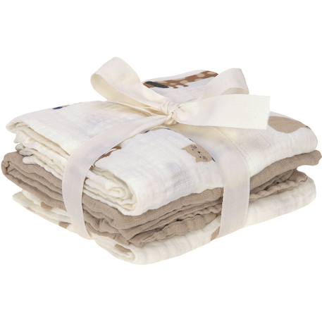 Lot de 3 langes little mateys bleu roi (60 x 60 cm) Multicolore 6 - vertbaudet enfant 