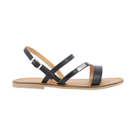 Sandales en cuir  à brides Noir+Or+Tan 1 - vertbaudet enfant 