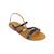 Sandales en cuir  à brides Noir+Or+Tan 3 - vertbaudet enfant 