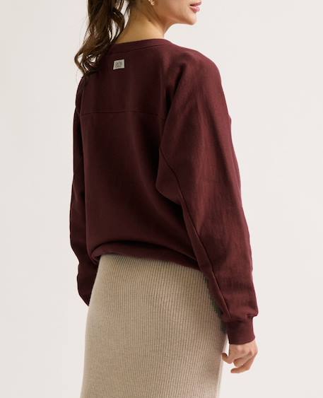 Sweat de grossesse et allaitement mom Ivoire+Prune 11 - vertbaudet enfant 