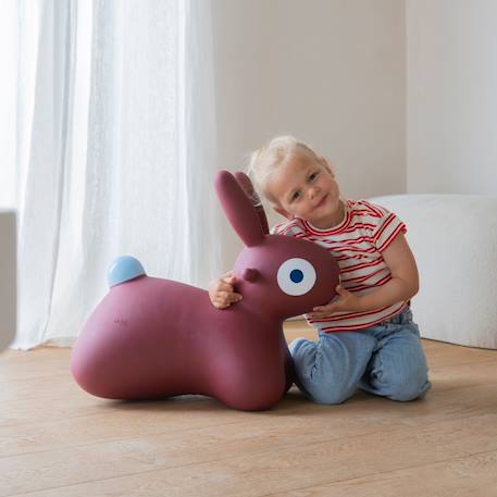 Ballon sauteur hoppi lapin bleu Beige, blanc+Bleu+Bordeaux 11 - vertbaudet enfant 