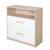 Commode à langer 2 tiroirs 1 niche CABANE Blanc - chêne 5 - vertbaudet enfant 