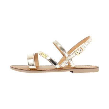 Sandales en cuir  à brides Noir+Or+Tan 6 - vertbaudet enfant 