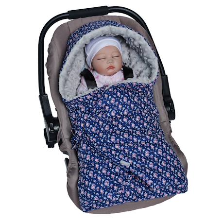Chancelière couverture enveloppante réversible flore Bleu, floral 4 - vertbaudet enfant 