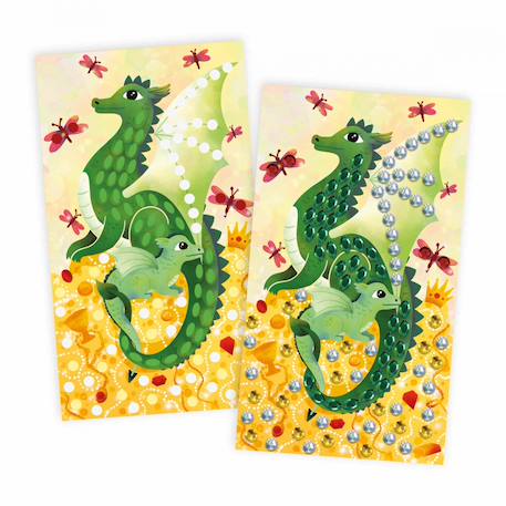 Sequins à coller dragons MULTICOLORE 4 - vertbaudet enfant 