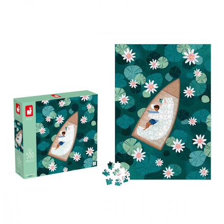 Puzzle 500 pièces les nénuphars Vert 3 - vertbaudet enfant 