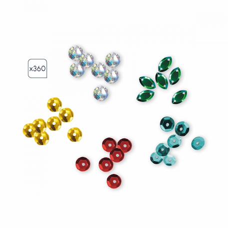 Sequins à coller dragons MULTICOLORE 3 - vertbaudet enfant 