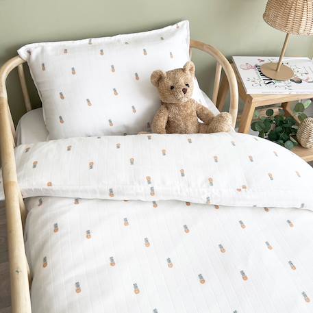 Parure de lit gaze de coton bio Ananas 2 - vertbaudet enfant 