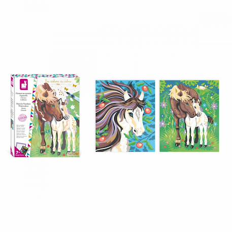 Peinture au numéro chevaux MULTICOLORE 6 - vertbaudet enfant 