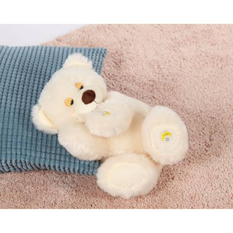Peluche - mon ourson rêveur - peluche musicale et interactive - 30 cm Beige 2 - vertbaudet enfant 