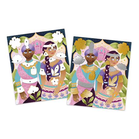 Stickers en métal à repousser bollywood MULTICOLORE 2 - vertbaudet enfant 