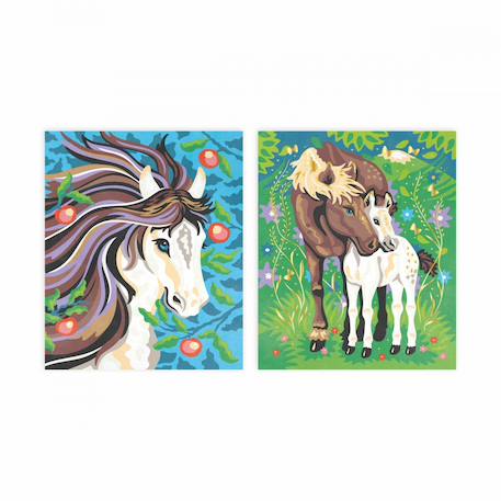 Peinture au numéro chevaux MULTICOLORE 2 - vertbaudet enfant 