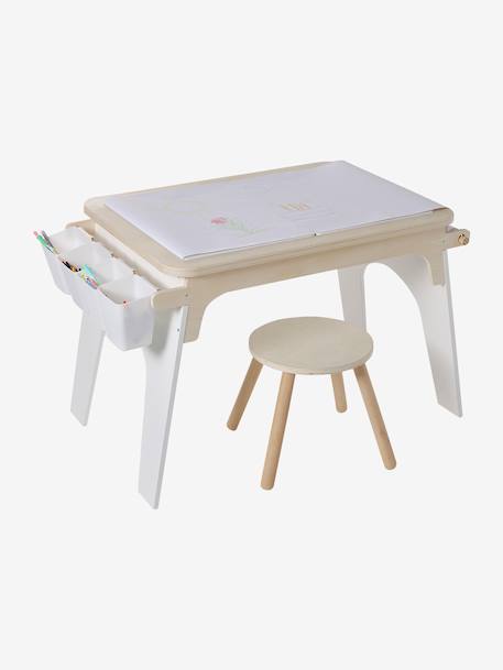 Table de dessin et briques de construction en bois FSC® blanc 11 - vertbaudet enfant 