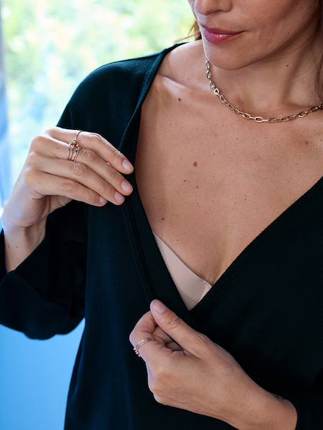 Ensemble de grossesse et allaitement 2 pièces en tricot noir 6 - vertbaudet enfant 