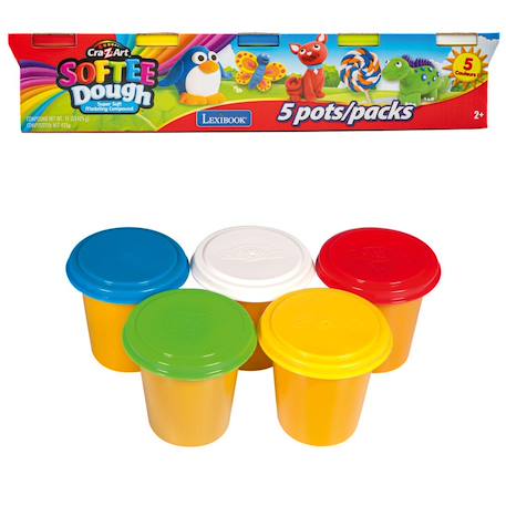 Coffret de pâte à modeler 5 couleurs Multicolore 1 - vertbaudet enfant 