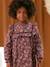 Robe fille flanelle imprimée fleurs prune 6 - vertbaudet enfant 