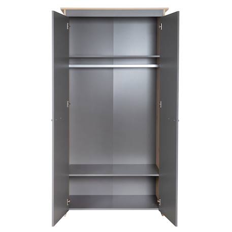 Chambre bébé évolutive complète avec soft-close ANNA Anthracite - chêne kent 3 - vertbaudet enfant 