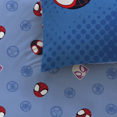 Parure de lit imprimée 100% coton, spidey little Bleu 2 - vertbaudet enfant 
