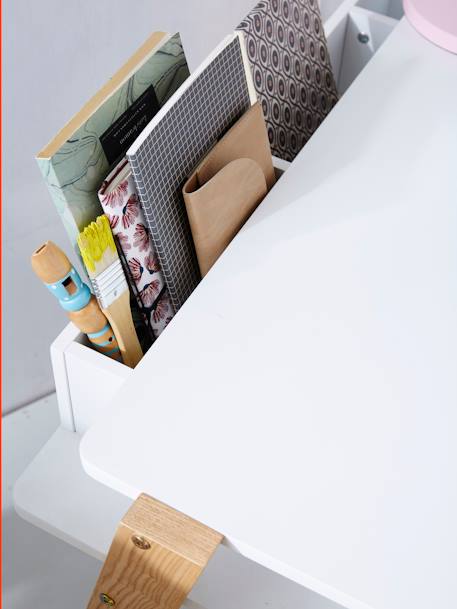 Bureau maternelle ARCHITEKT blanc/bois 2 - vertbaudet enfant 
