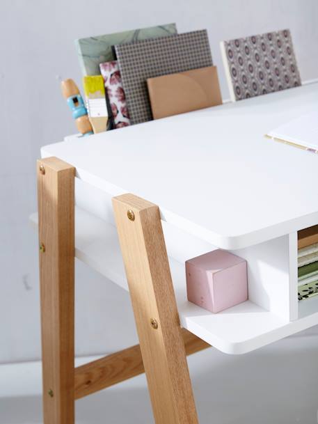 Bureau maternelle ARCHITEKT blanc/bois 5 - vertbaudet enfant 