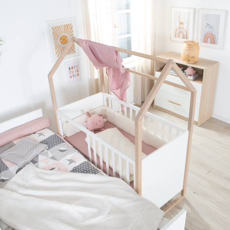Chambre bébé évolutive complète avec soft-close CABANE Blanc - chêne 6 - vertbaudet enfant 