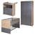 Chambre bébé évolutive complète avec soft-close ANNA Anthracite - chêne kent 1 - vertbaudet enfant 